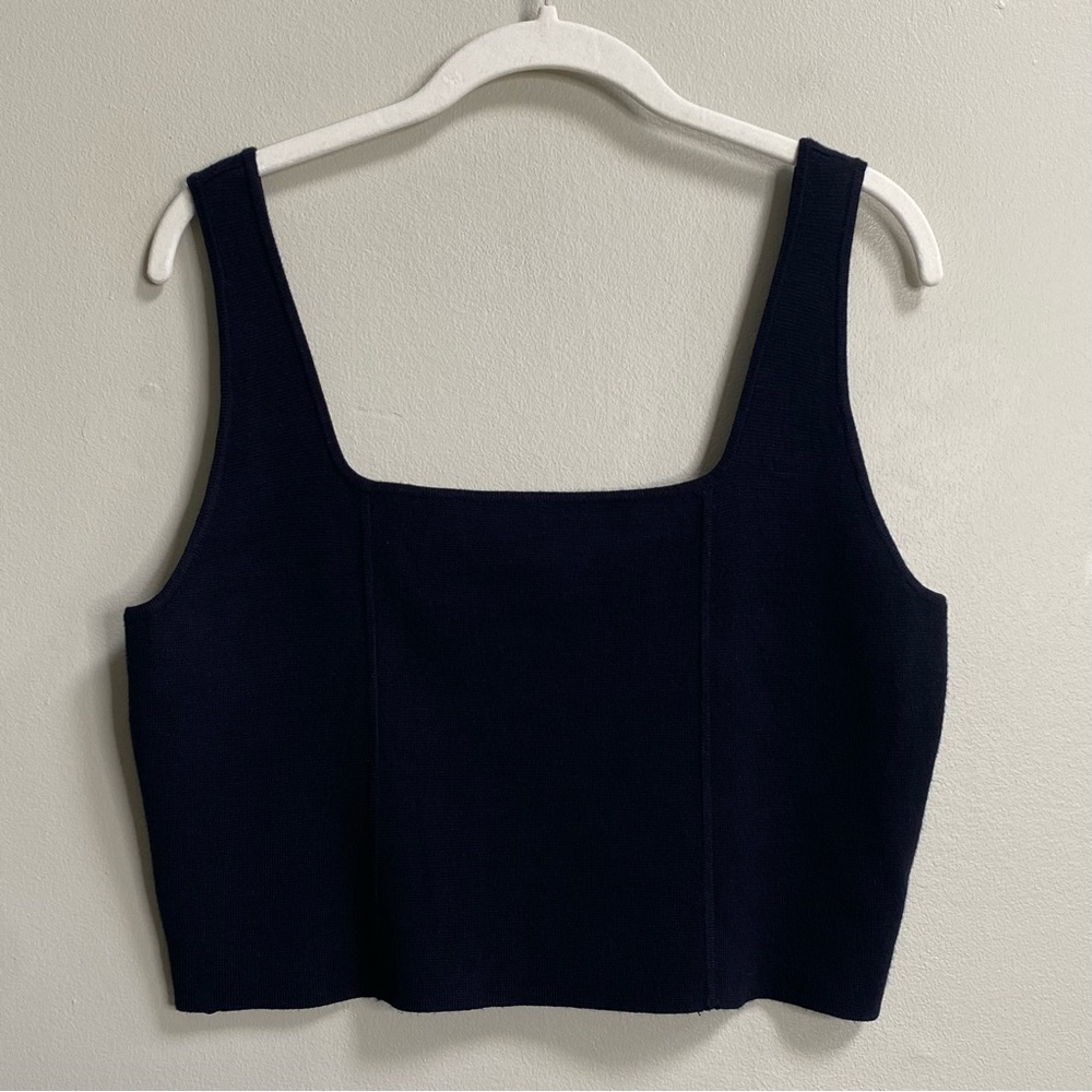 House Of Harlow 1960 Black Sweater Knit Crop Tank Top Size Medium